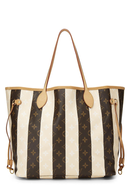 Louis Vuitton, Pre-Loved Monogram Canvas Crema Rayures Neverfull MM, Crema