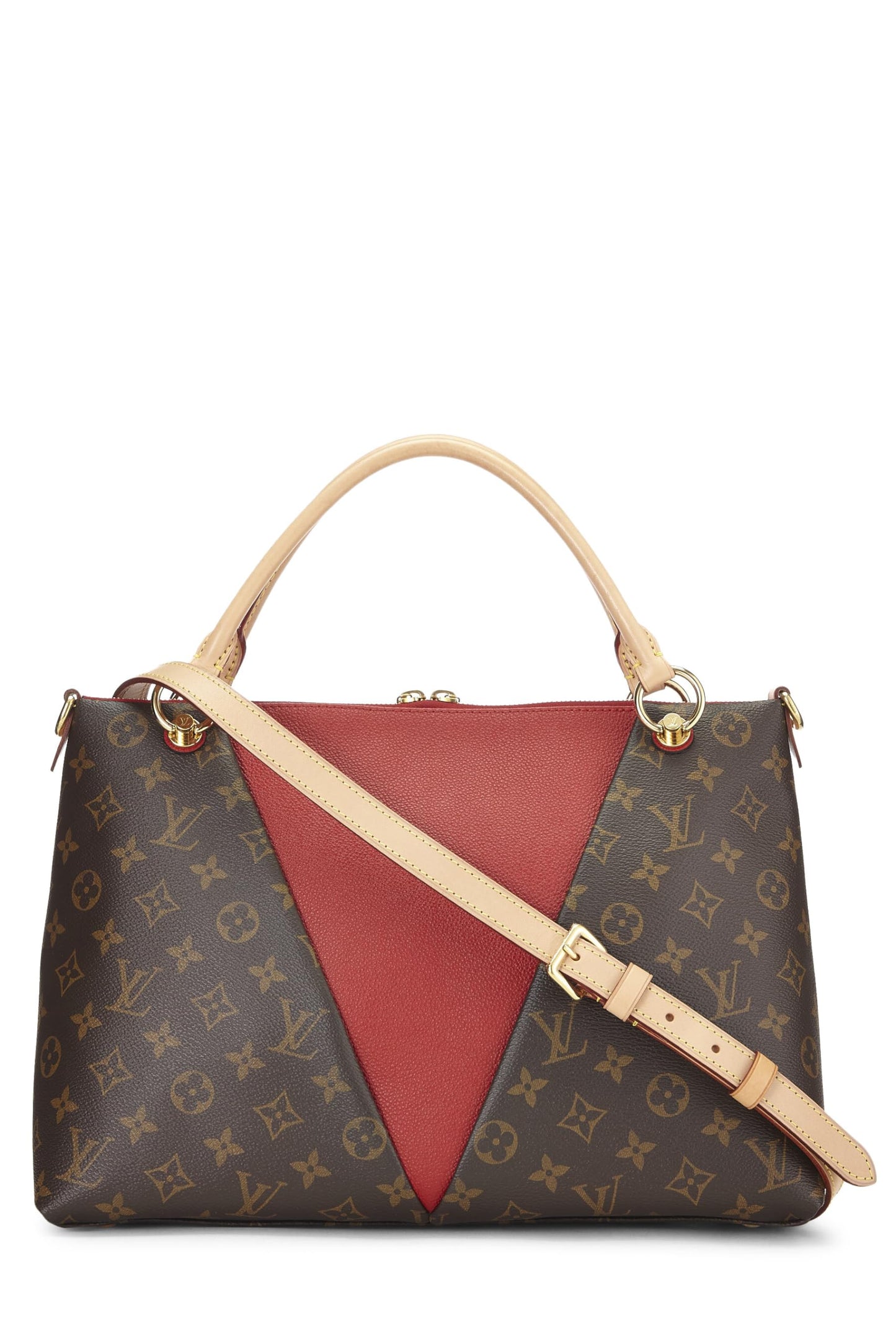 Louis Vuitton, Pre-Loved Red Monogram Canvas V Tote BB, Red