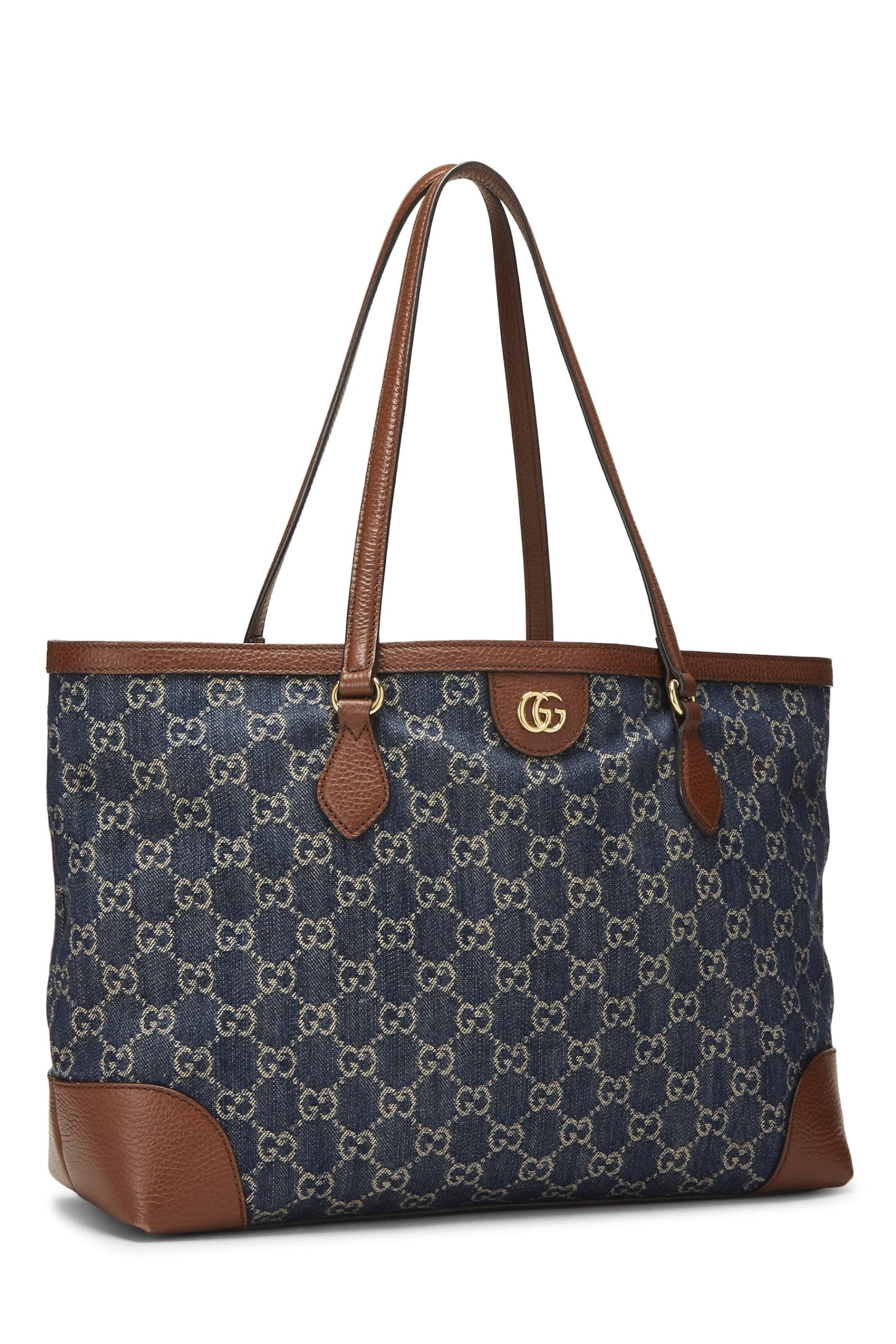 Gucci, Pre-Loved Blue GG Denim Ophidia Tote Medium, Blue