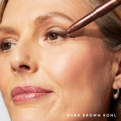 LAURA GELLER NEW YORK Kajal Longwear Kohl Eyeliner Pencil Duo - Dark Brown + Bronze Berry - Smooth, Blendable Liner - Infused with Caffeine