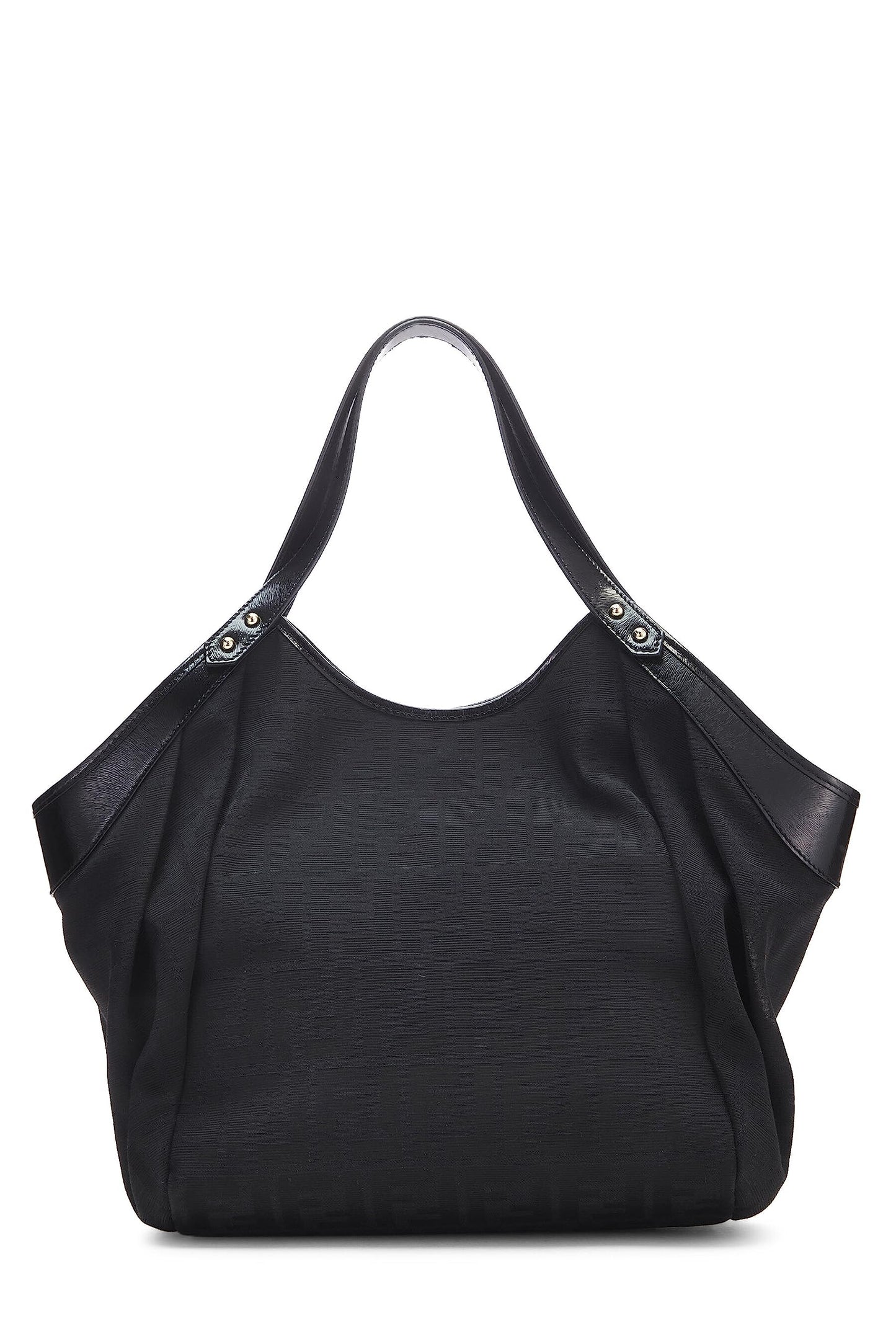 Fendi, sac fourre-tout Zucca Chef noir d'occasion, petit modèle, noir