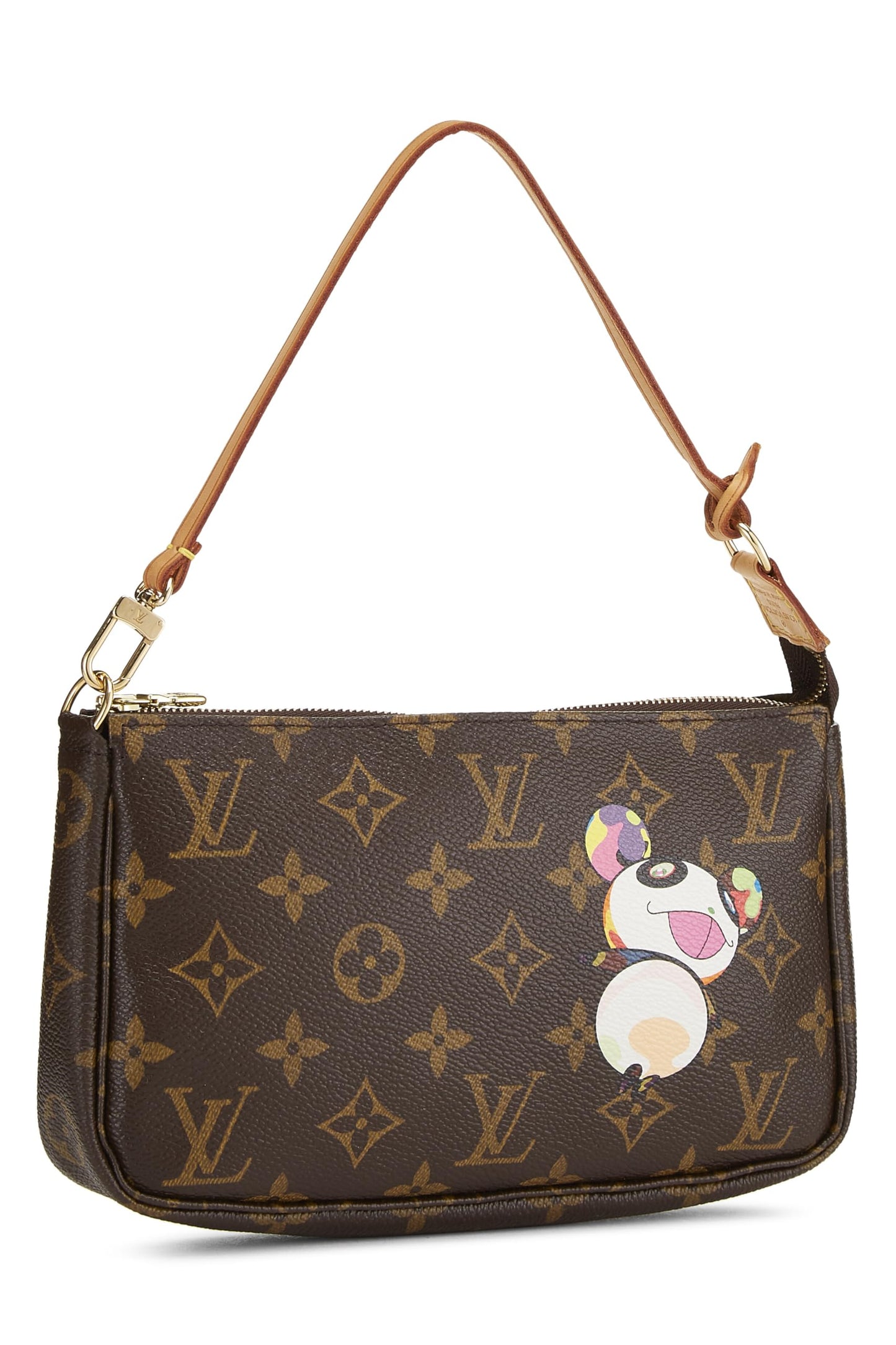 Louis Vuitton, Takashi Murakami x Louis Vuitton Monogram Canvas Panda Pochette Accessoires d'occasion, marron