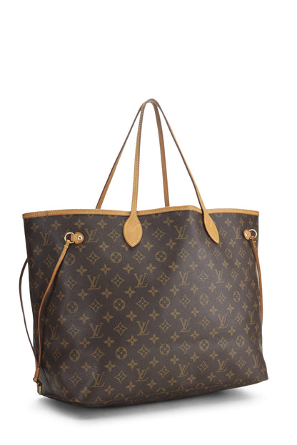 Louis Vuitton, Neverfull GM NM en toile Monogram rose d'occasion, rose