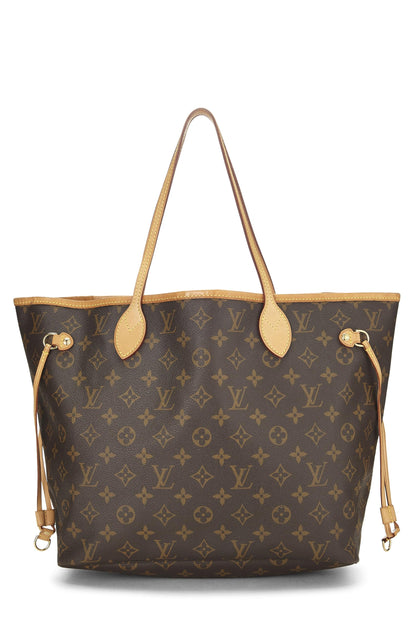 Louis Vuitton, Neverfull MM en toile Monogram d'occasion, marron