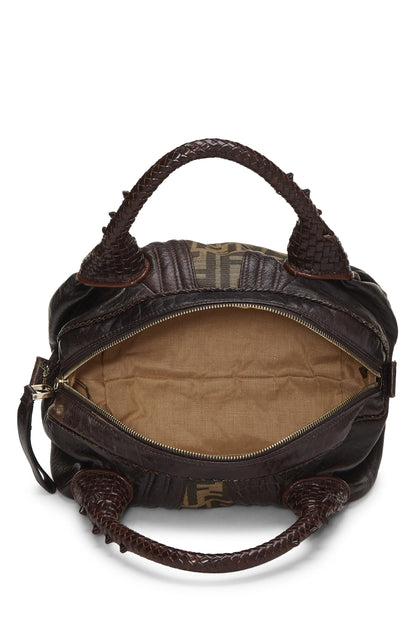 Fendi, Baby Spy en toile et cuir marron Zucca d'occasion, marron