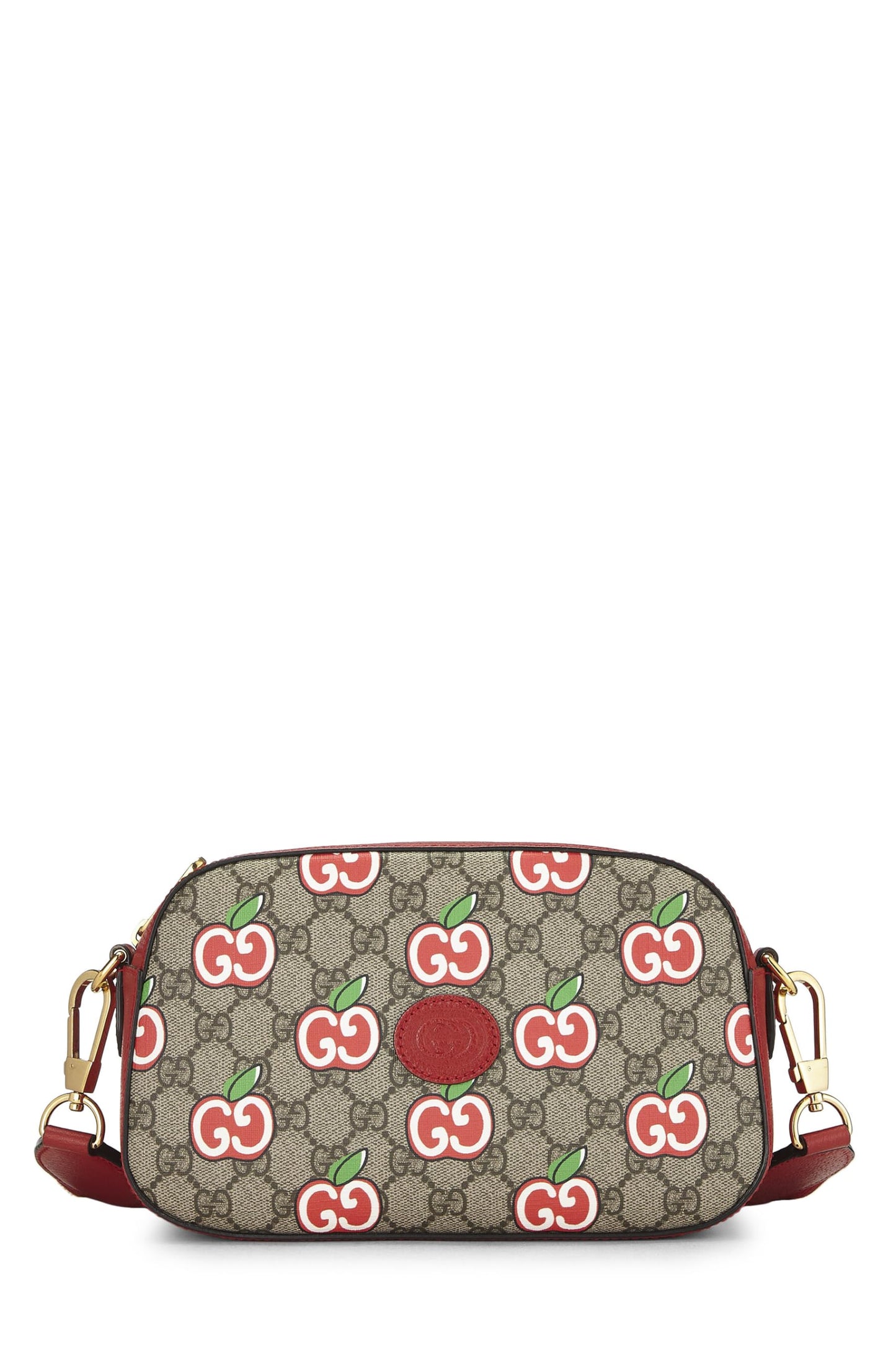 Gucci, Pre-Loved Red Original GG Supreme Canvas Apple Camera Bag, Red