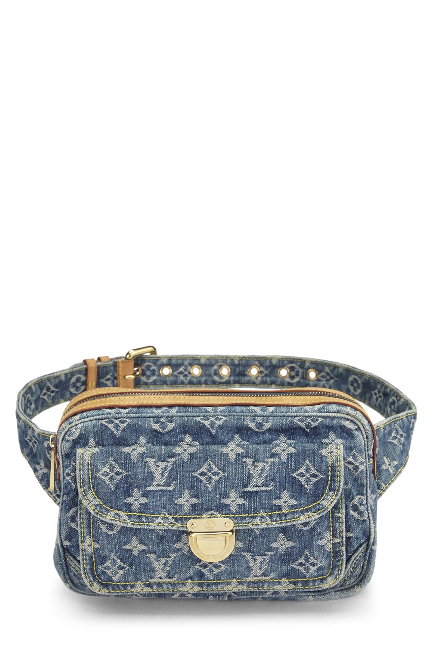 Louis Vuitton, Pre-Loved Monogram Denim Bumbag, Blue