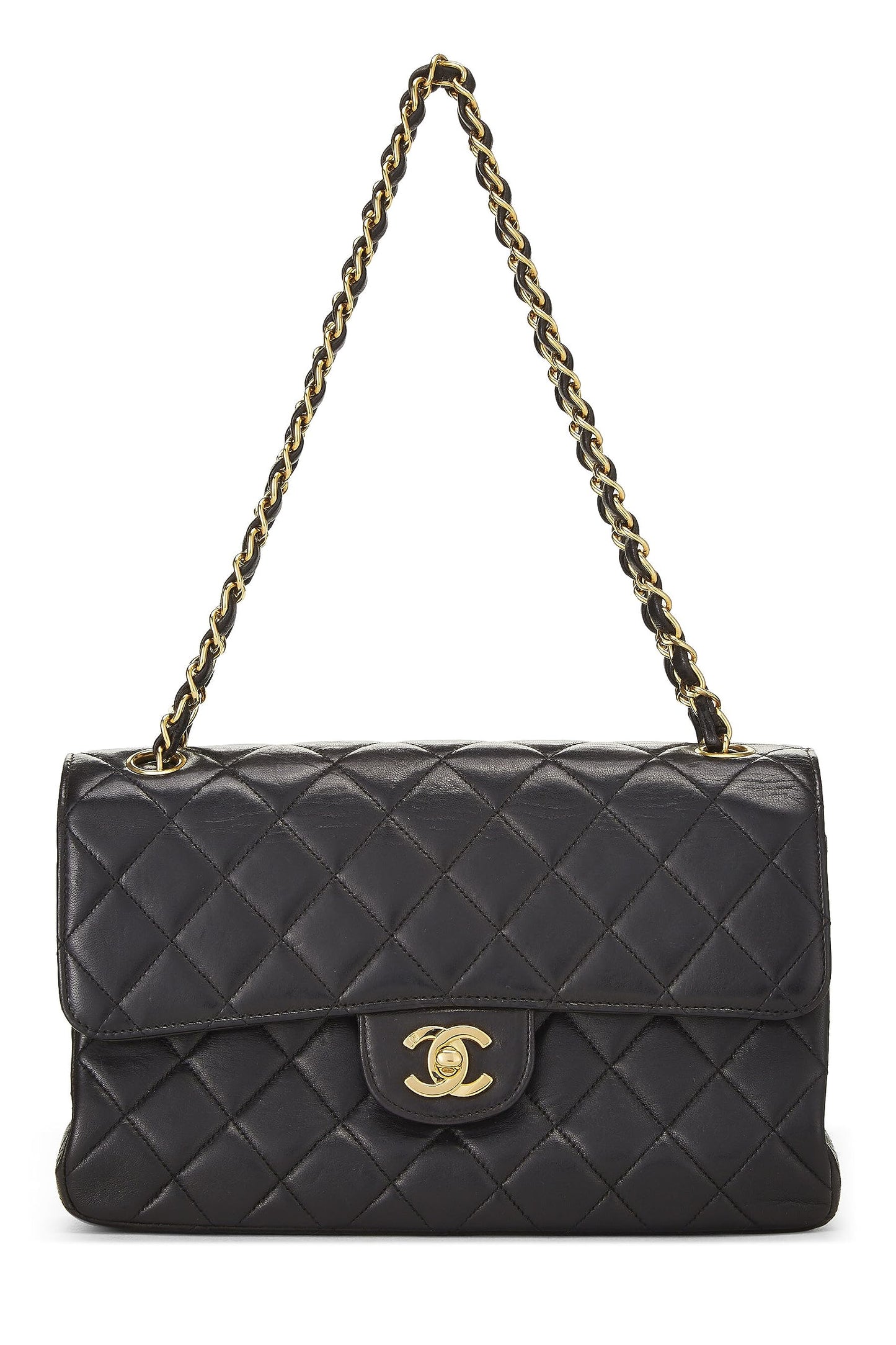 Chanel, Pre-Loved Black Quilted Lambskin Double Sided Classic Flap Medium, Black