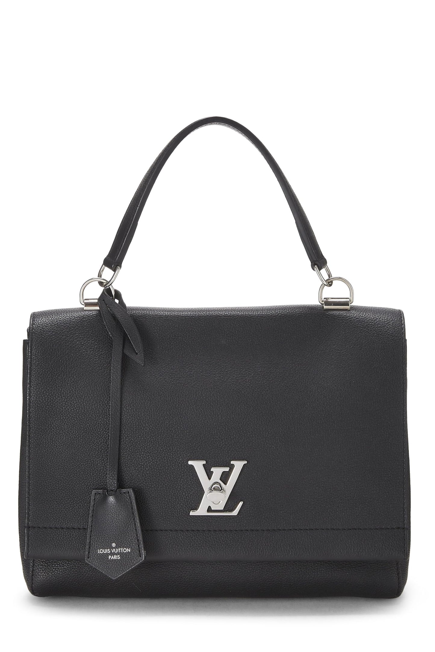 Louis Vuitton, Lock Me MM en cuir noir d'occasion, noir