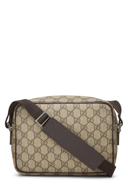 Gucci, sac photo en toile GG Supreme d'origine d'occasion, marron