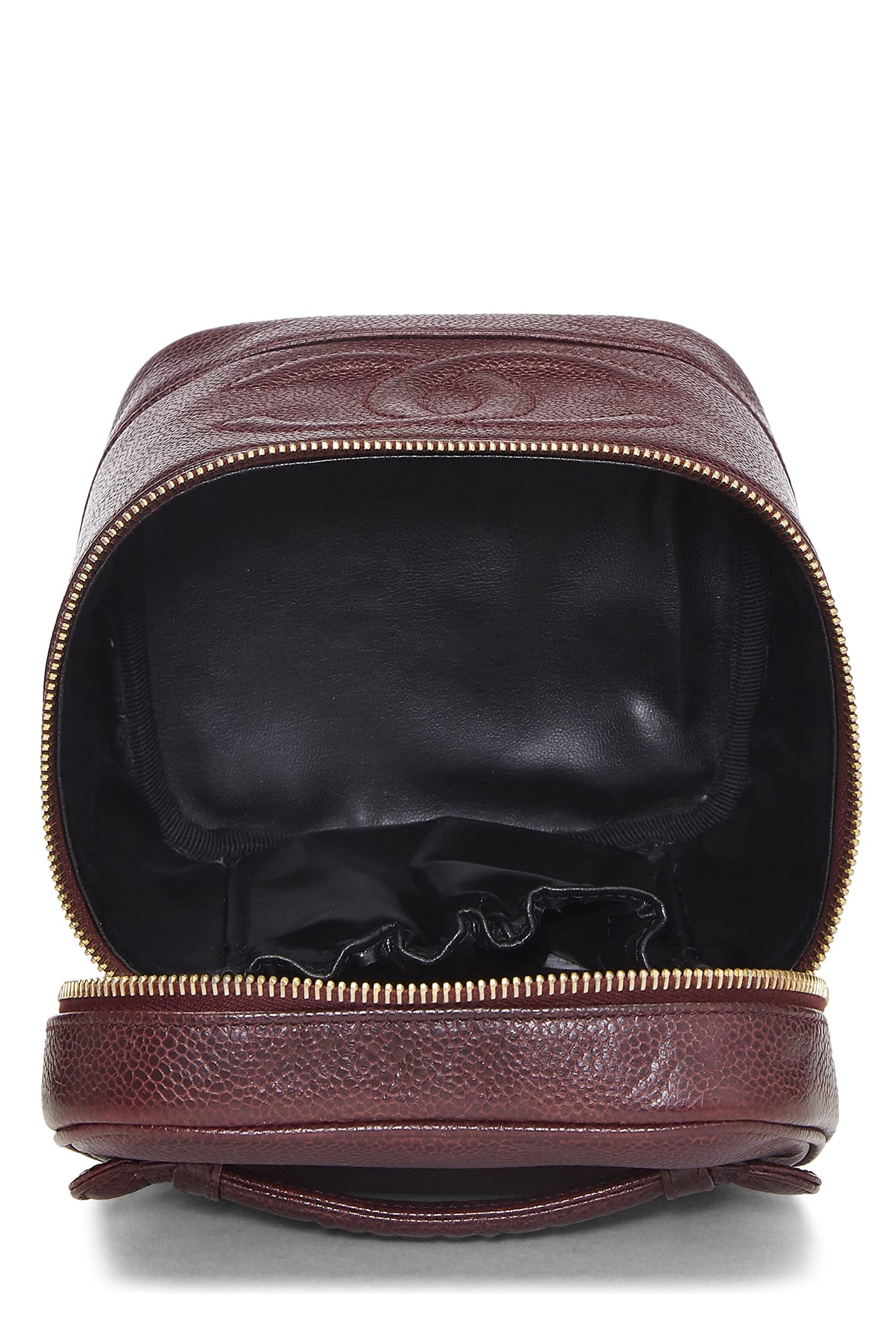 Chanel, Pre-Loved Burgundy Caviar Timeless Vanity, Burgundy