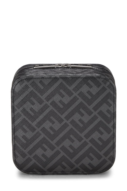 Fendi, Pre-Loved Grey Zucca Jewelry Case, Black