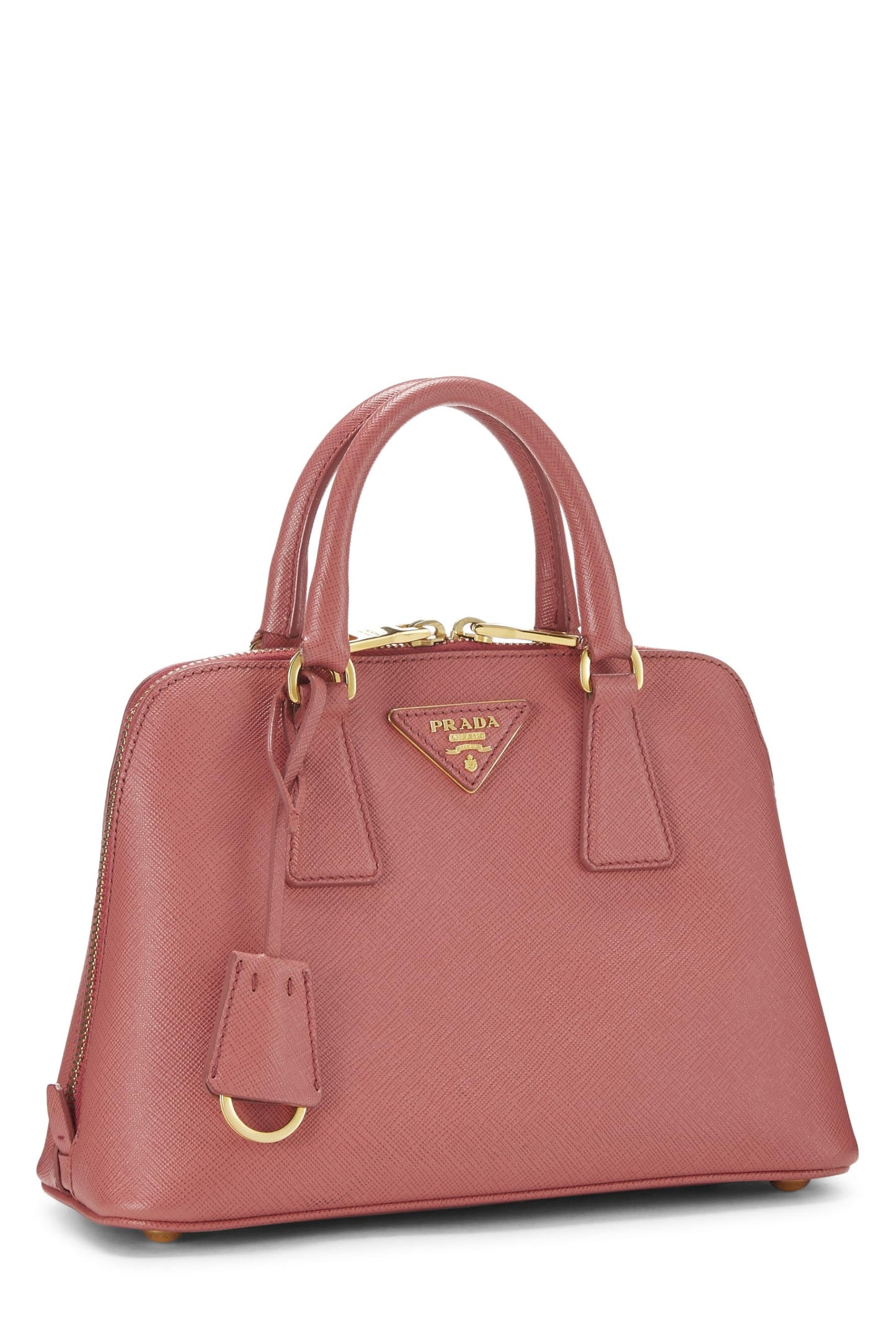 Prada, Paseo pequeño en piel Saffiano rosa Pre-Loved, Rosa