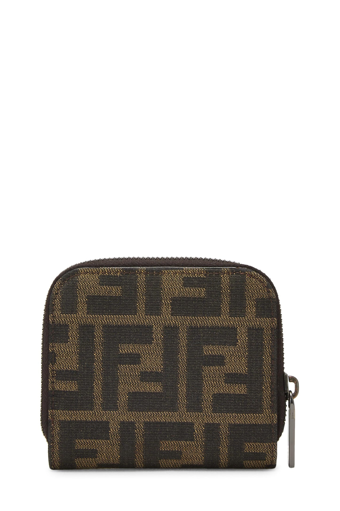 Fendi, Pre-Loved Brown Zucca Canvas Compact Wallet, Brown