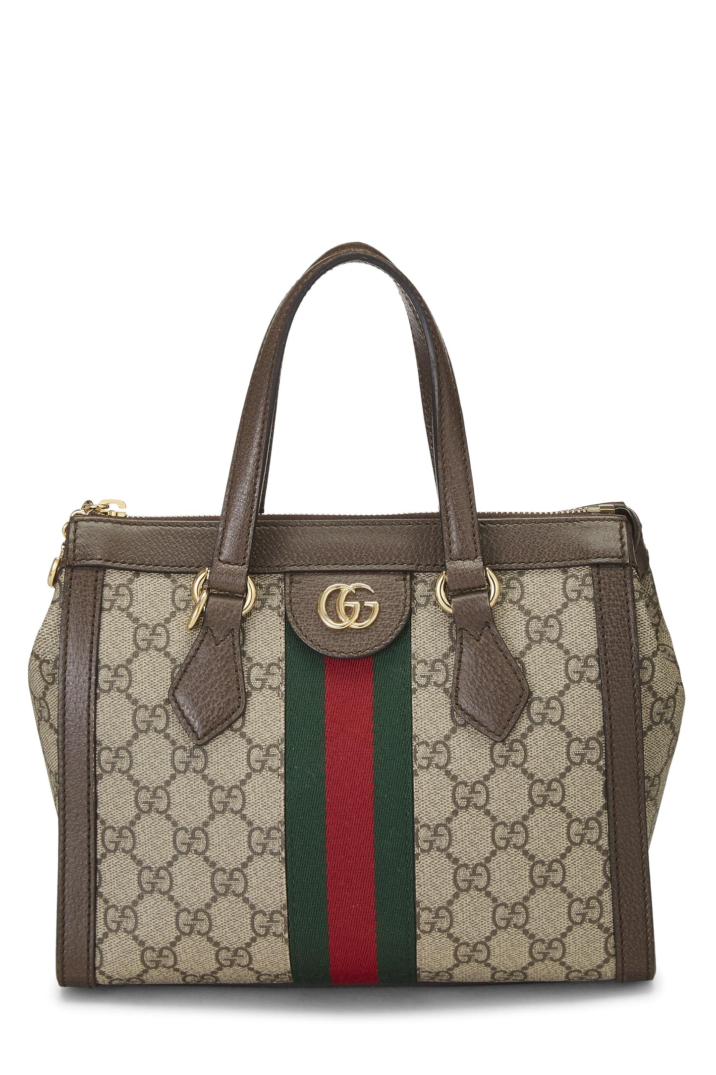 Gucci, sac fourre-tout Ophidia en toile GG Supreme d'origine d'occasion, petit, marron