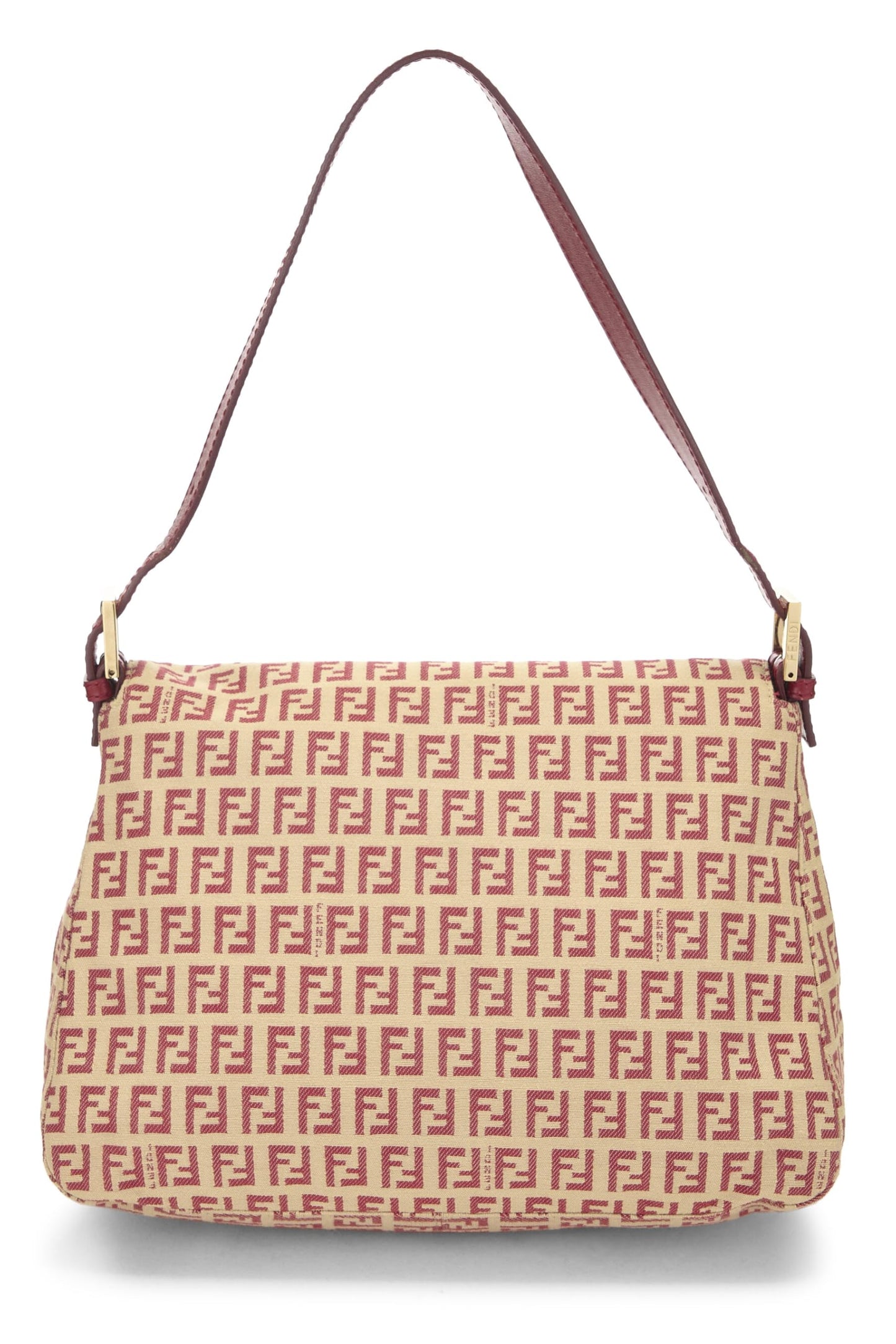 Fendi, Pre-Loved Red Zucchino Canvas Mama, Red