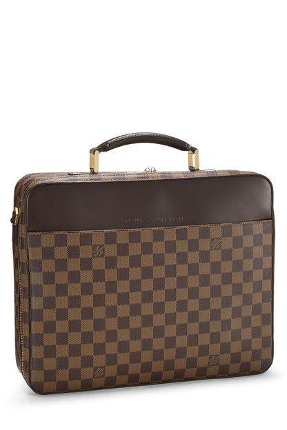 Louis Vuitton, Pré-Aimé Damier Ebene Porte Ordinateur Sabana, Marron