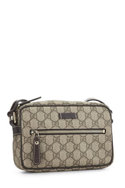 Gucci, sac photo en toile marron GG Supreme d'occasion, marron