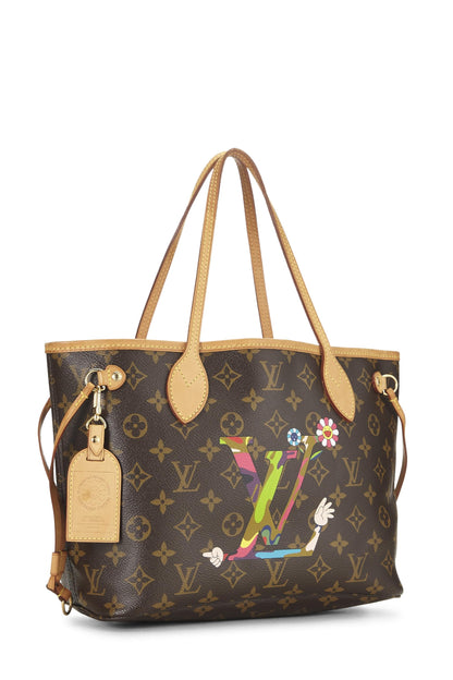 Louis Vuitton, Pre-Loved Takashi Murakami x Louis Vuitton Monogram Hands Neverfull PM, Brown