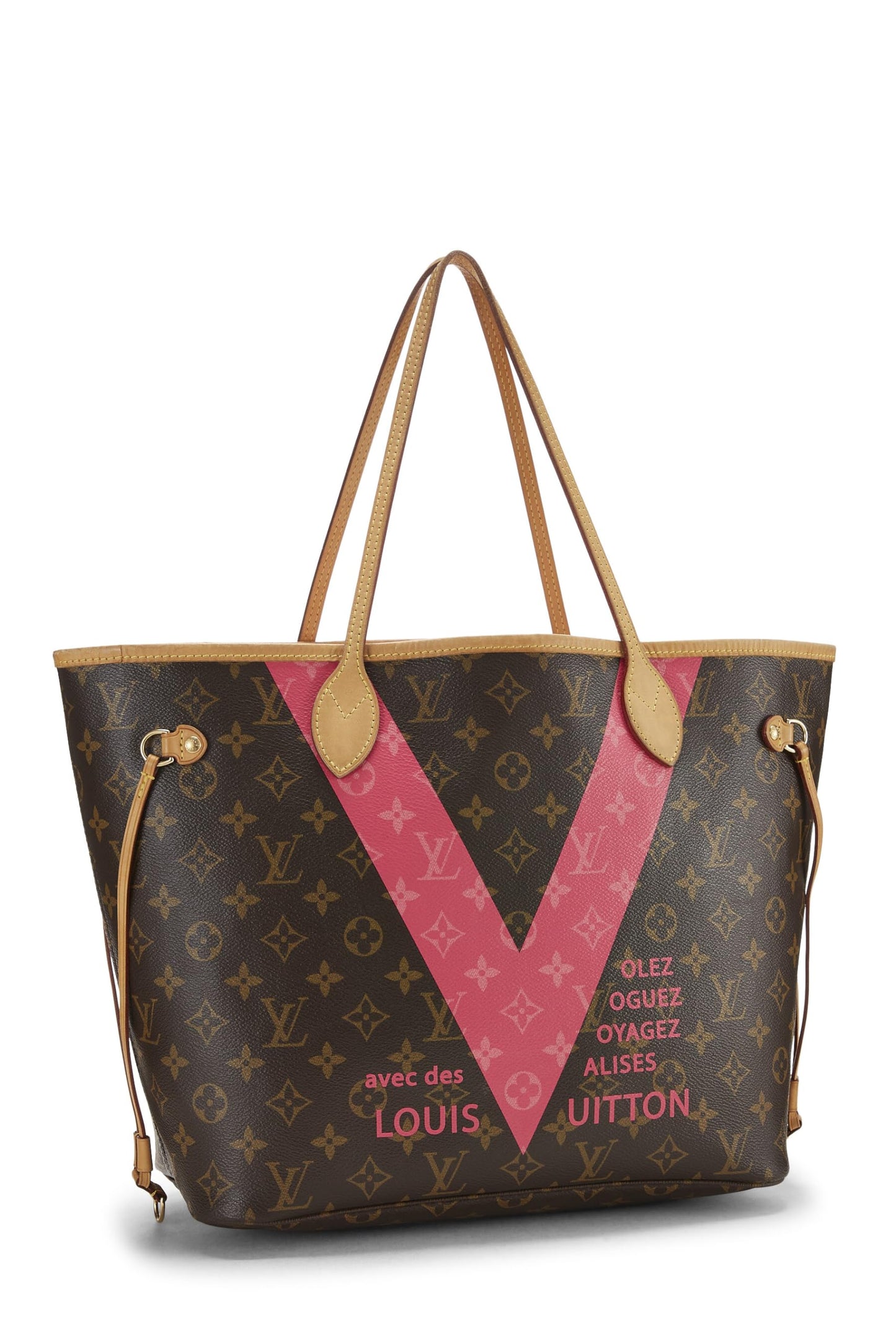 Louis Vuitton, Monogram V Neverfull MM rose d'occasion, rose