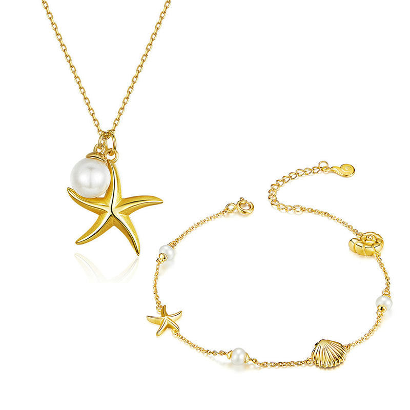 Cadena de clavícula con forma de estrella de mar