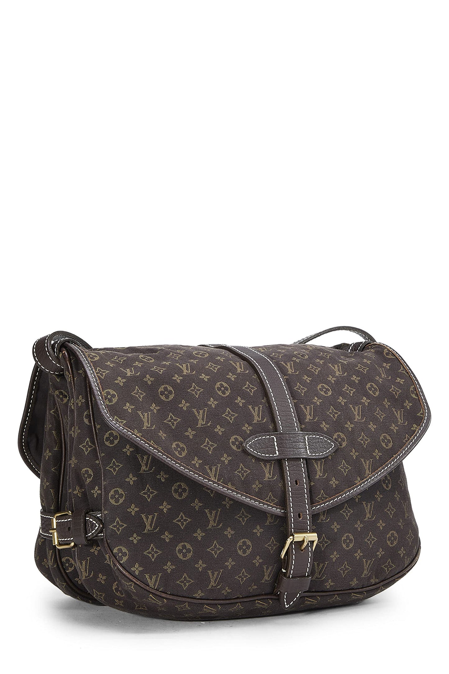 Louis Vuitton, Mini Lin Saumur 30 Monogram Marron d'occasion, Marron