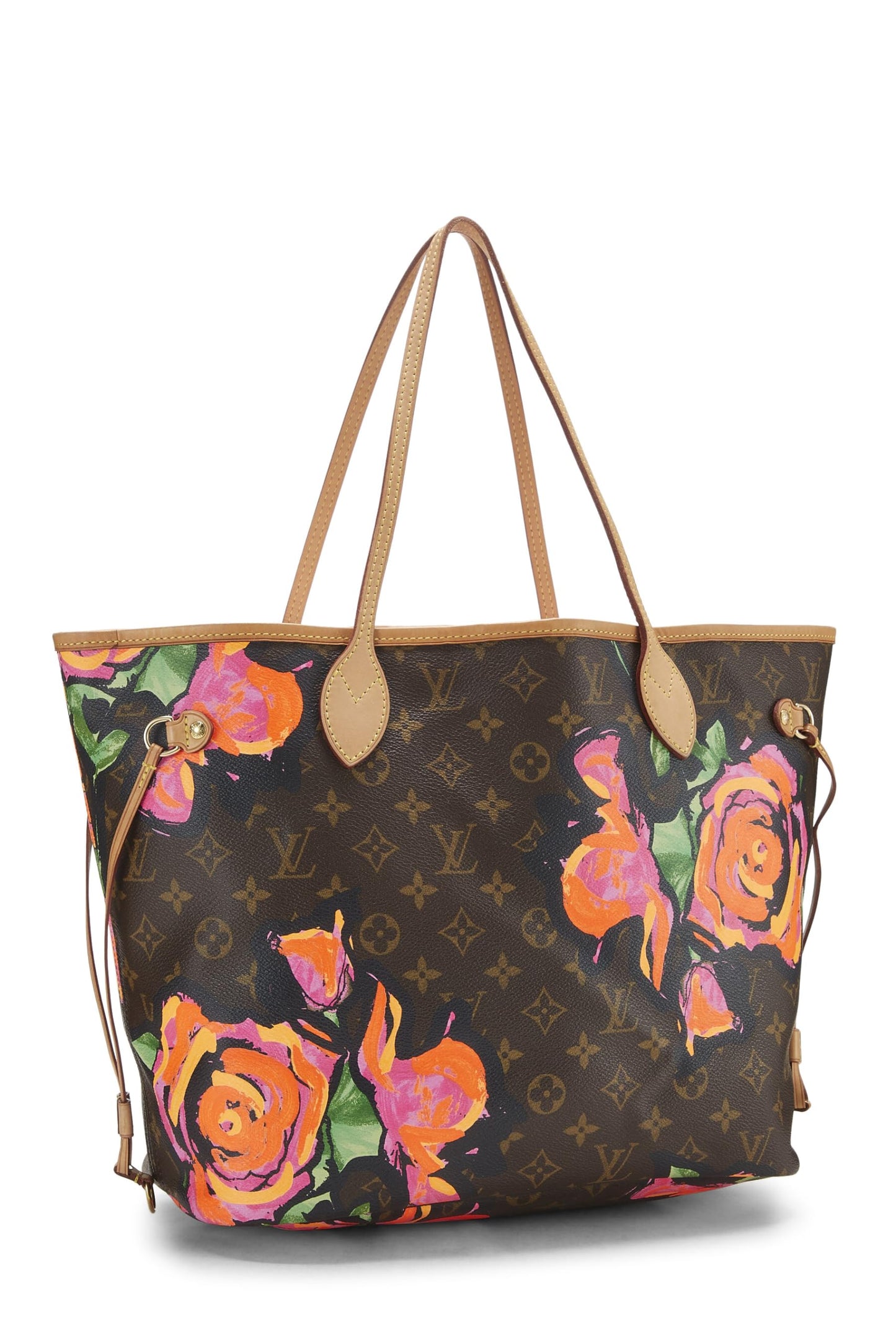 Louis Vuitton, Pre-Loved Stephen Sprouse x Louis Vuitton Monogram Canvas Roses Neverfull MM, Brown