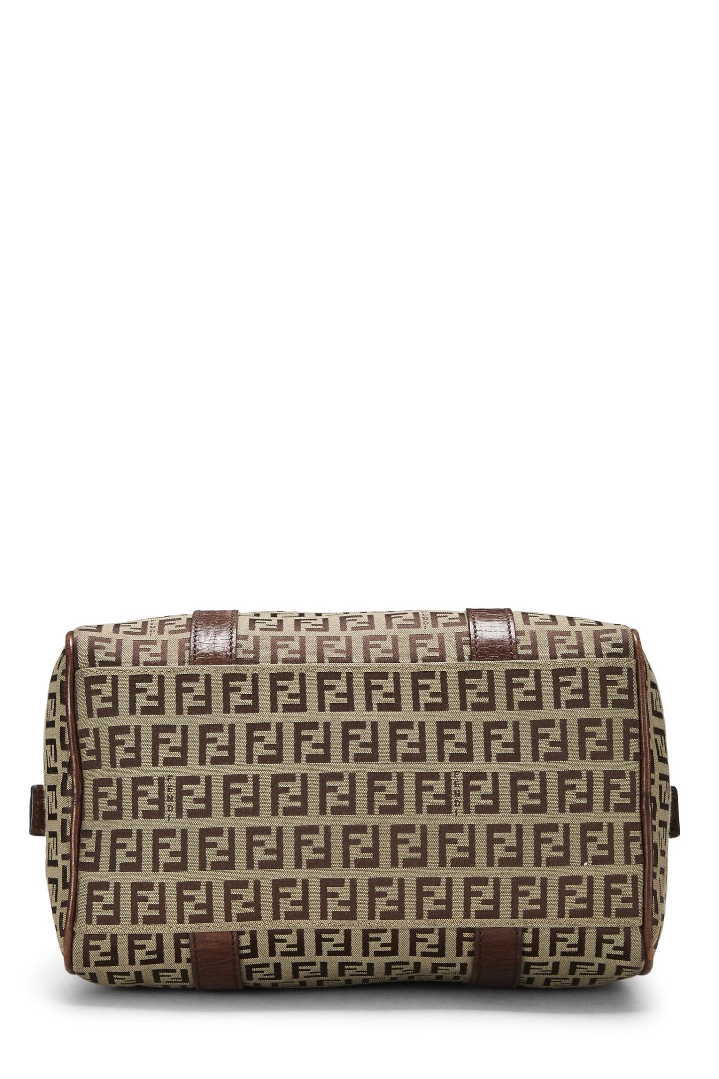 Fendi, Pre-Loved Brown Zucchino Canvas Boston Bag Mini, Brown