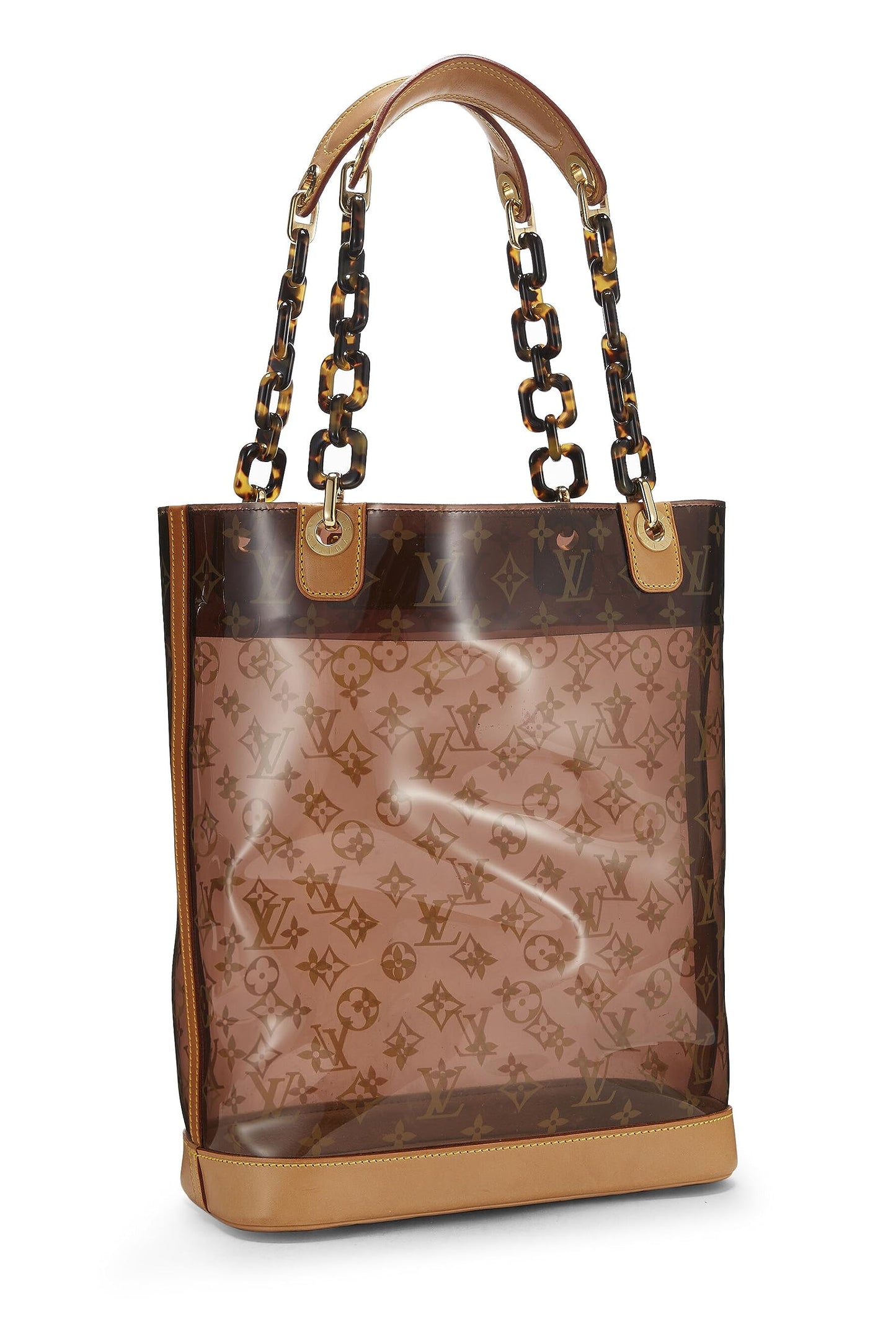 Louis Vuitton, Cabas MM en vinyle Monogram Ambre d'occasion, marron