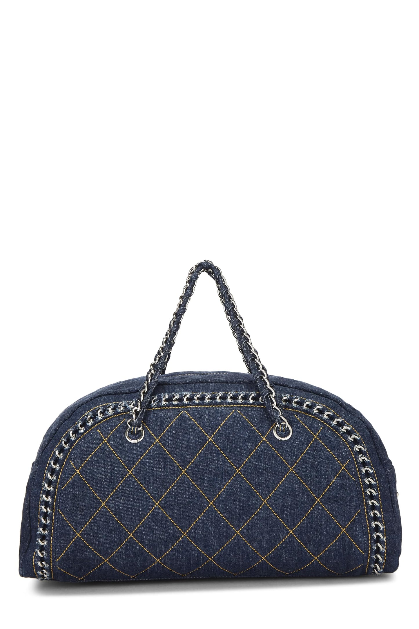 Chanel, Pre-Loved Blue Denim Luxe Ligne Bowler Large, Blue