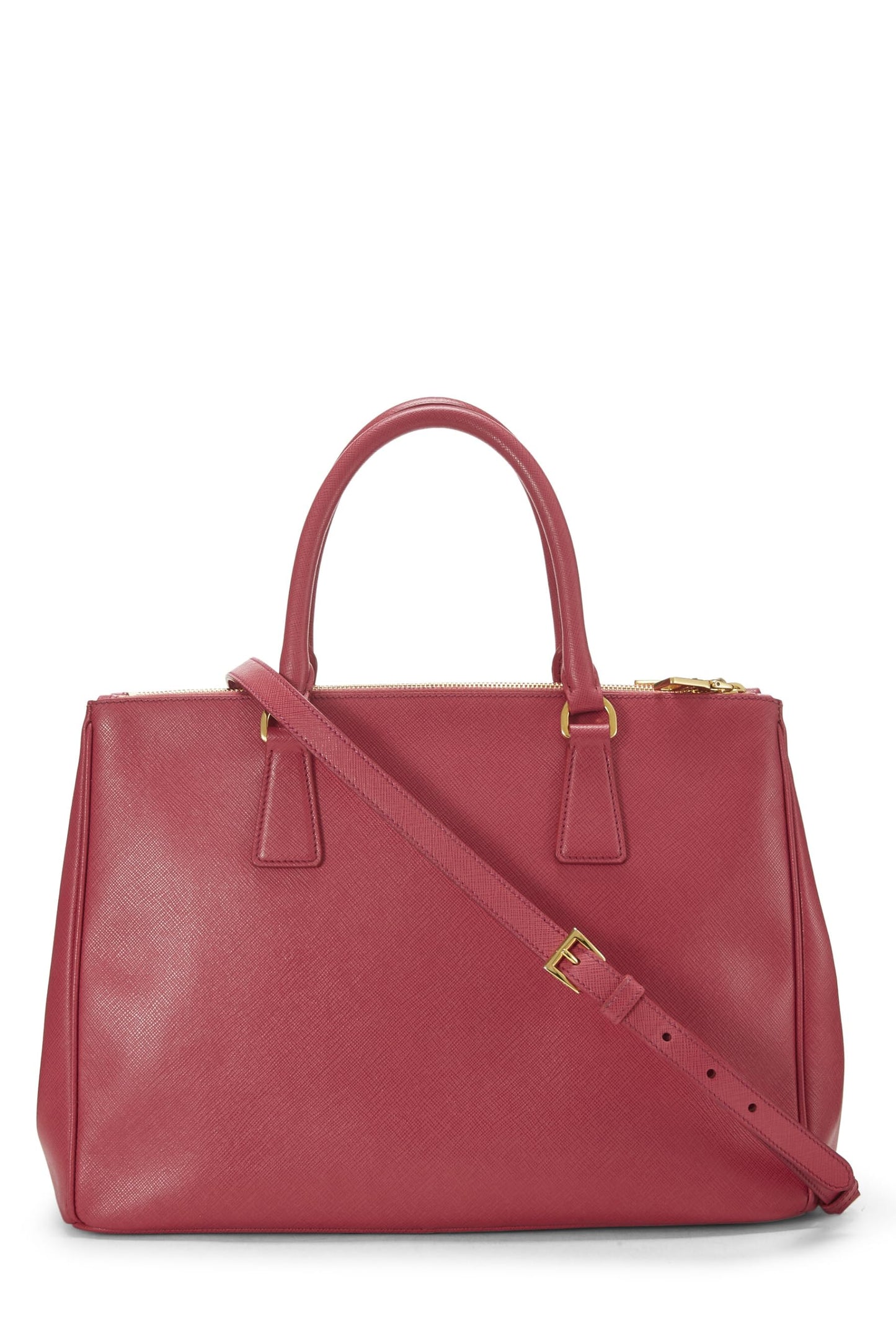 Prada, grand sac fourre-tout exécutif en saffiano rose d'occasion, rose