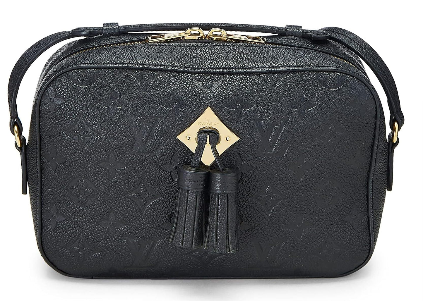 Louis Vuitton, Pre-Loved Black Monogram Empreinte Saintonge, Black