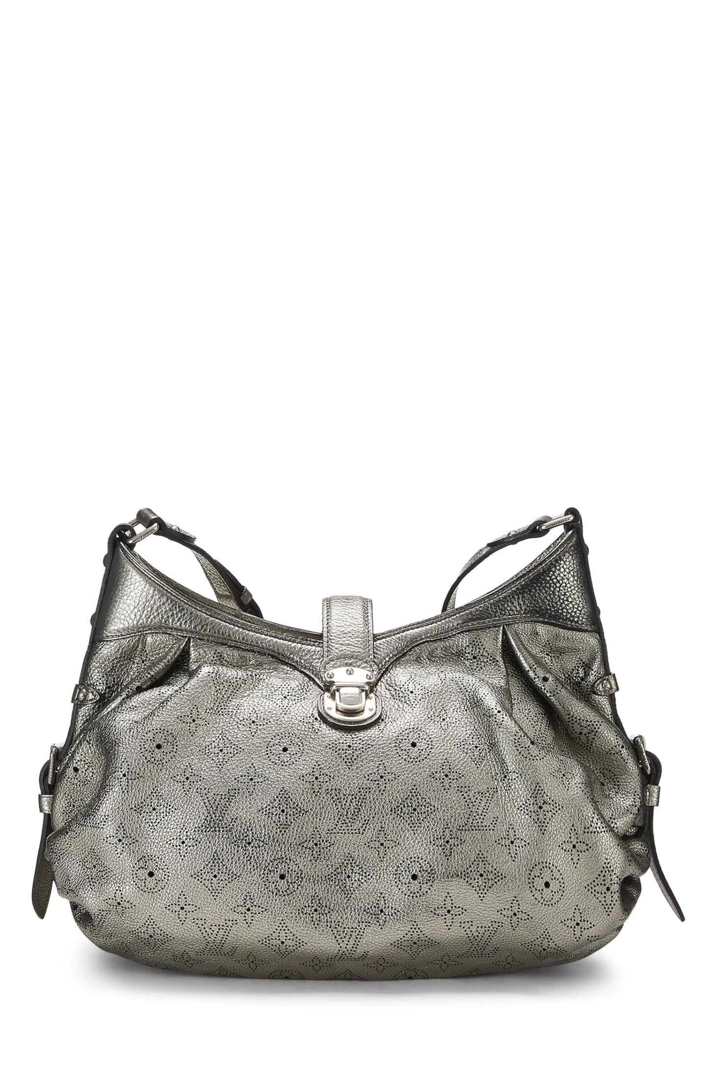 Louis Vuitton, Pre-Loved Silver Monogram Mahina Leather XS, Silver