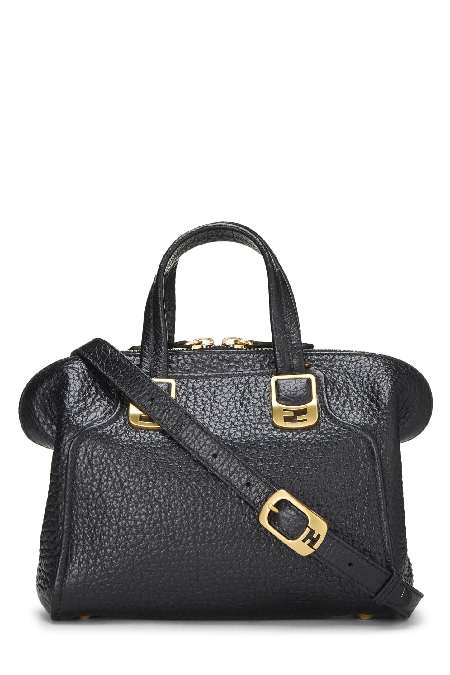 Fendi, Pre-Loved Black Leather Chameleon Small, Black