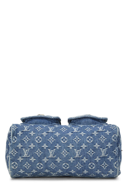 Louis Vuitton, Pre-Loved Blue Monogram Denim Neo Speedy, Blue