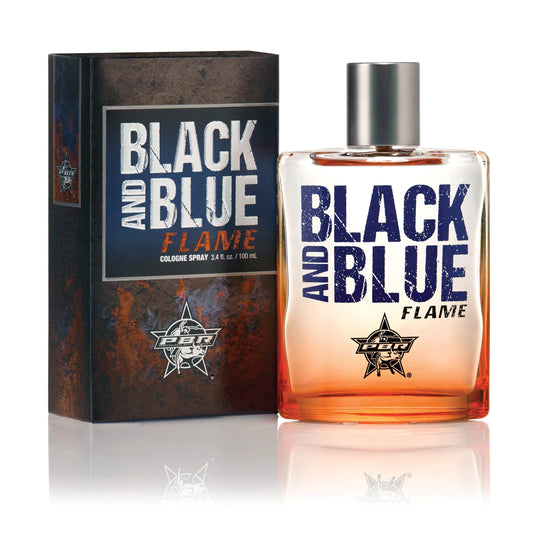 Colonia para hombre Tru Western PBR Black and Blue Flame, 3,4 fl oz (100 ml): deportiva, limpia y fresca