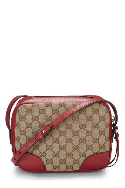 Gucci, Pre-Loved Red Original GG Canvas Bree Crossbody, Red