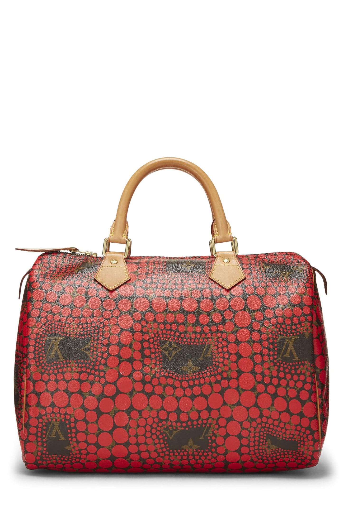 Louis Vuitton, Yayoi Kusama x Louis Vuitton Pre-Loved Red Monogram Dots Infinity Speedy 30, Rojo