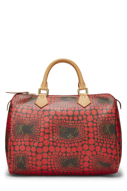 Louis Vuitton, Yayoi Kusama x Louis Vuitton Red Monogram Dots Infinity Speedy 30 d'occasion, rouge