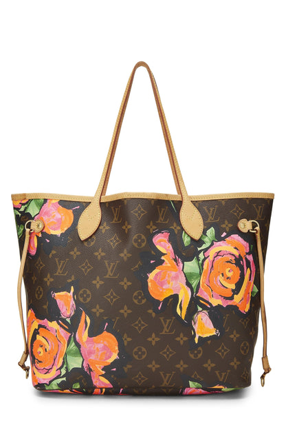 Louis Vuitton, Pre-Loved Stephen Sprouse x Louis Vuitton Monogram Canvas Roses Neverfull MM, Brown