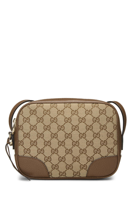 Gucci, Pre-Loved Brown Original GG Canvas Bree Crossbody, Brown