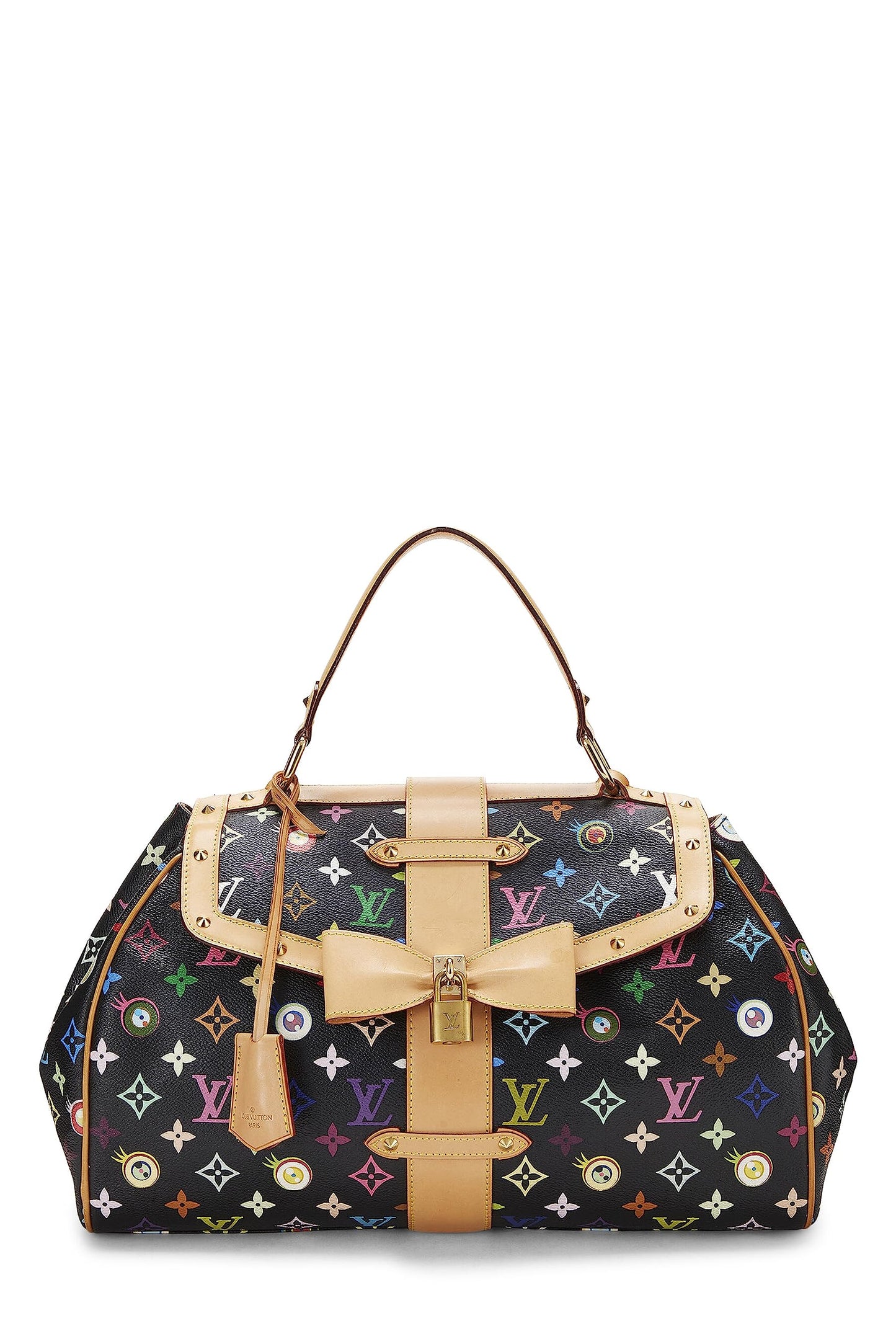 Louis Vuitton, Pre-Loved Takashi Murakami x Louis Vuitton Black Monogram Multicolore Eye Love Sac Retro GM, Black