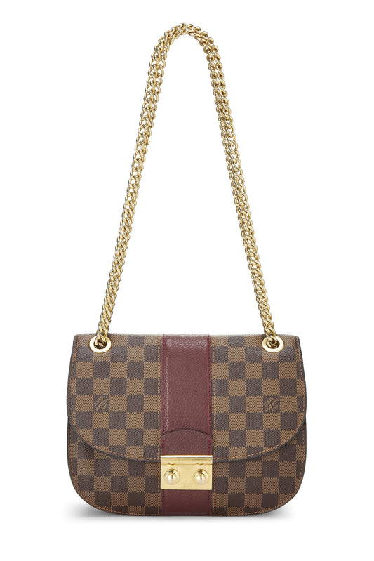 Louis Vuitton, Pre-Loved Black Damier Ebene Wight, Burgundy