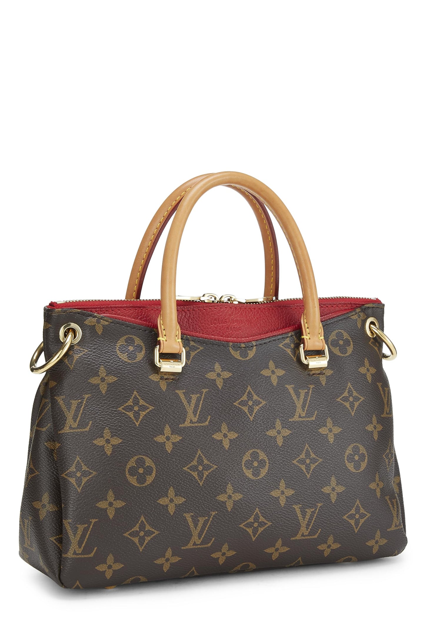 Louis Vuitton, Pallas BB de lona con monograma rojo Pre-Loved, Rojo