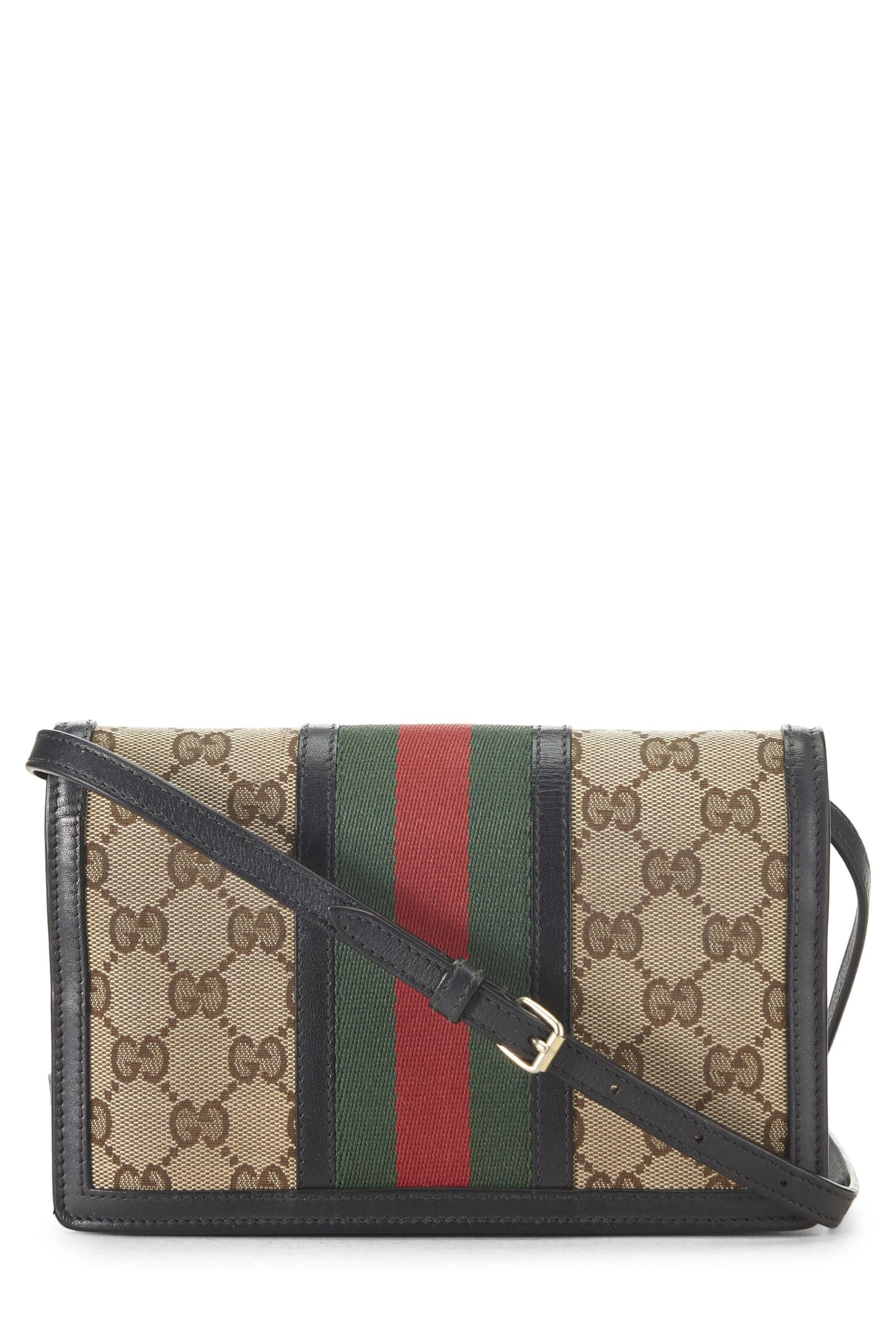 Gucci, Pre-Loved Original GG Canvas Web Crossbody, Brown