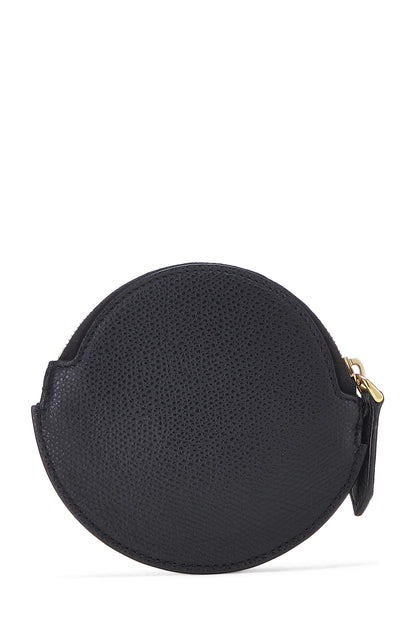 Fendi, Pre-Loved Black Leather Round Coin Purse, Black