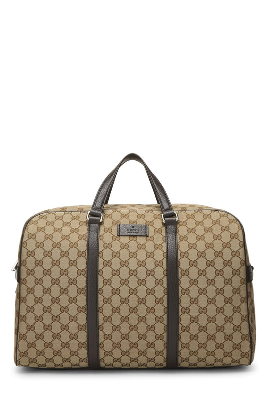 Gucci, Boston XL en toile GG d'origine d'occasion, marron