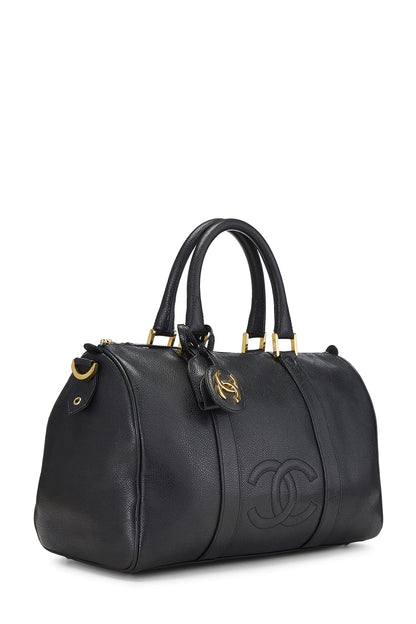 Chanel, Pre-Loved Black Caviar Boston Small, Black