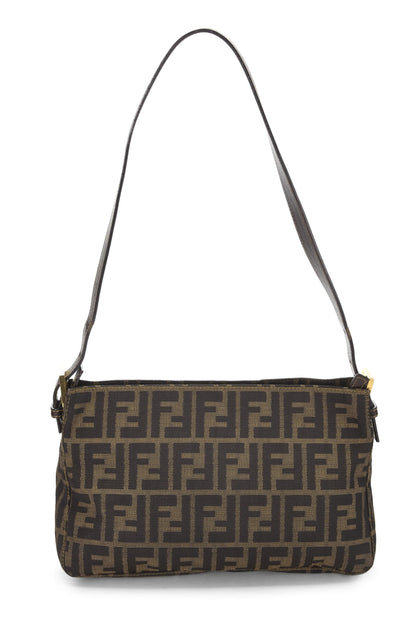 Fendi, sac à bandoulière en toile marron Zucca d'occasion, marron