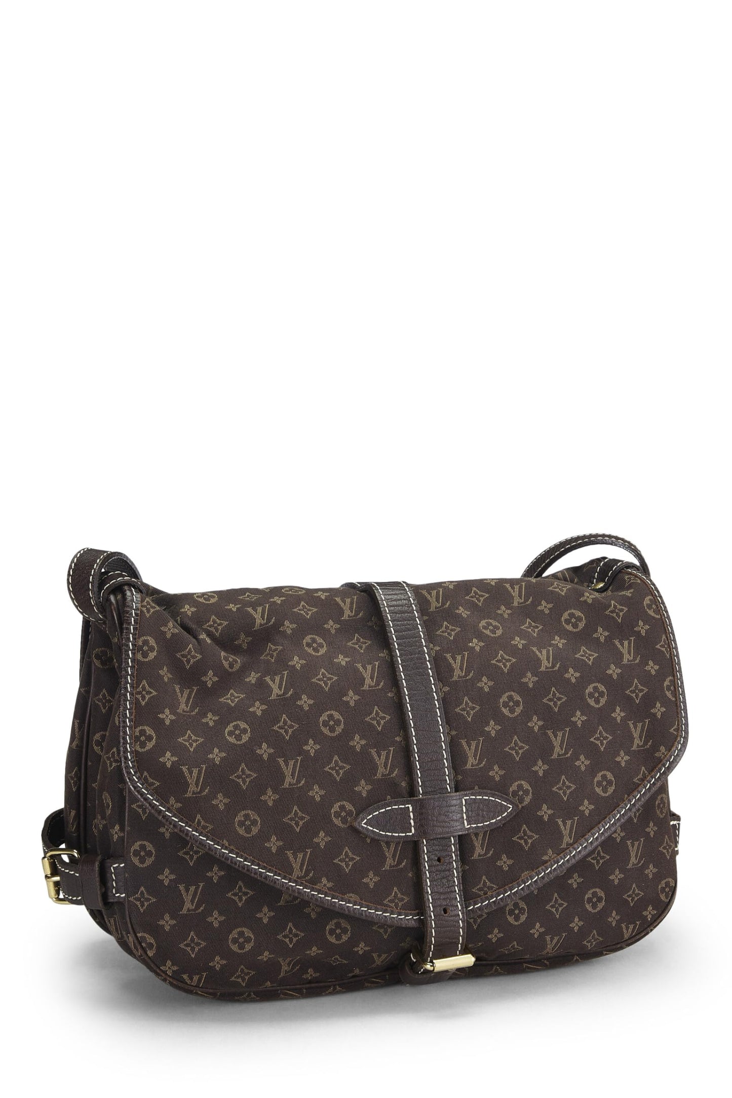 Louis Vuitton, Mini Lin Saumur 30 Monogram Marron d'occasion, Marron